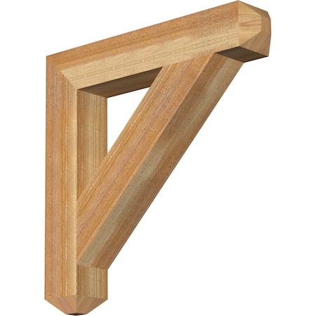 Ekena Millwork Traditional Craftsman Rough Sawn Bracket, Western Red Cedar, 4"W x 24"D x 24"H BKT04X24X24TRA04RWR